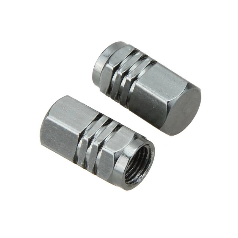 Road Bicycle Hexagon Polished Aluminum Tire Valve Caps3